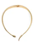 Bimba y Lola snake-head choker necklace - Gold