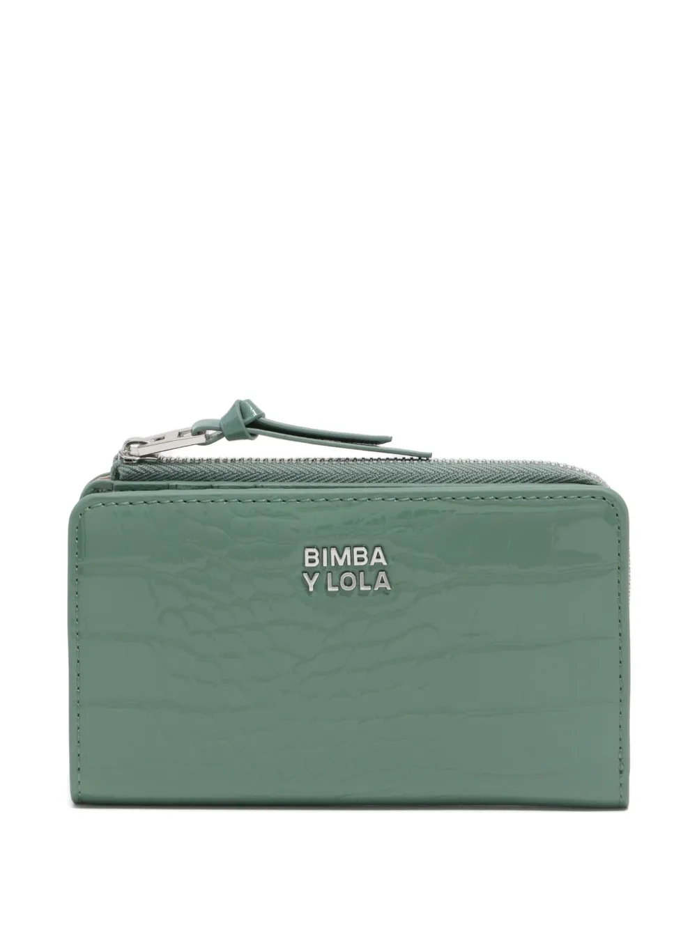 Bimba Y Lola Crocodile-effect Zip-around Wallet In Green