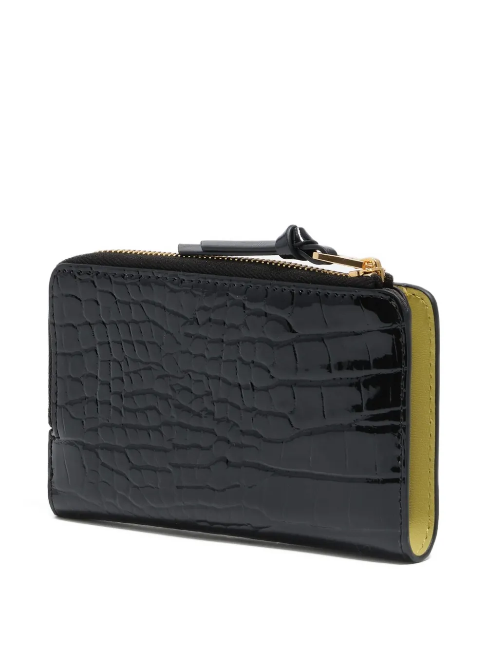 Bimba Y Lola Crocodile-effect Zip-around Wallet In Black