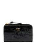 Bimba y Lola crocodile-effect zip-around wallet - Black