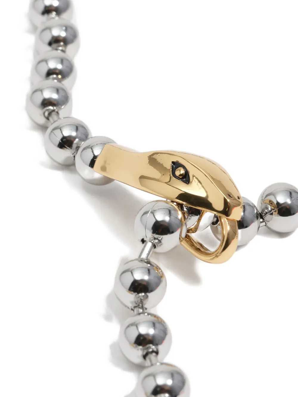 Bimba Y Lola Two-tone Snake Necklace In Metallic