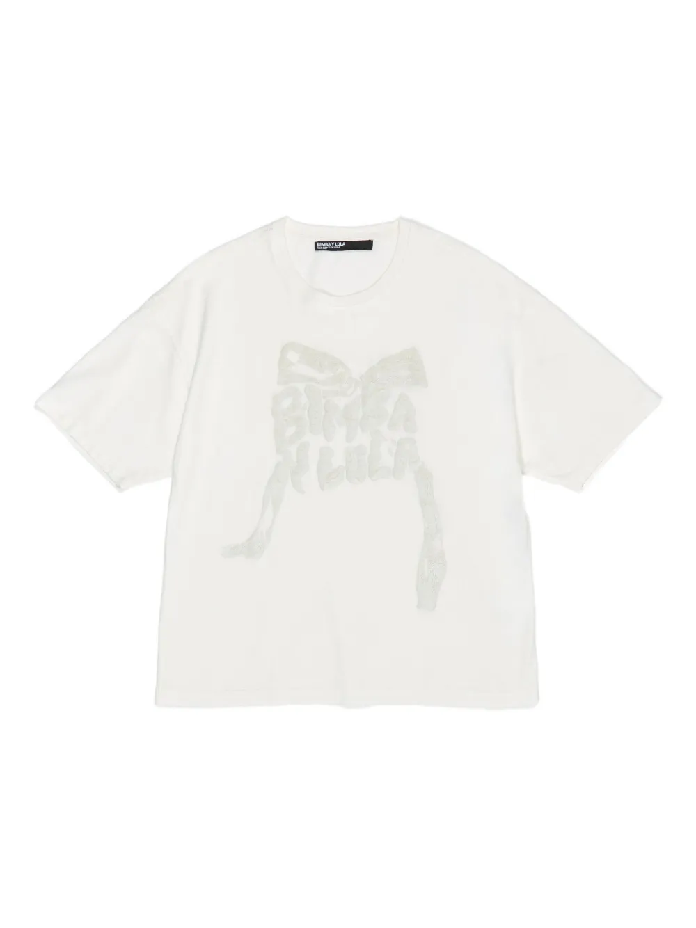 Bimba Y Lola Embroidered Cotton T-shirt In White