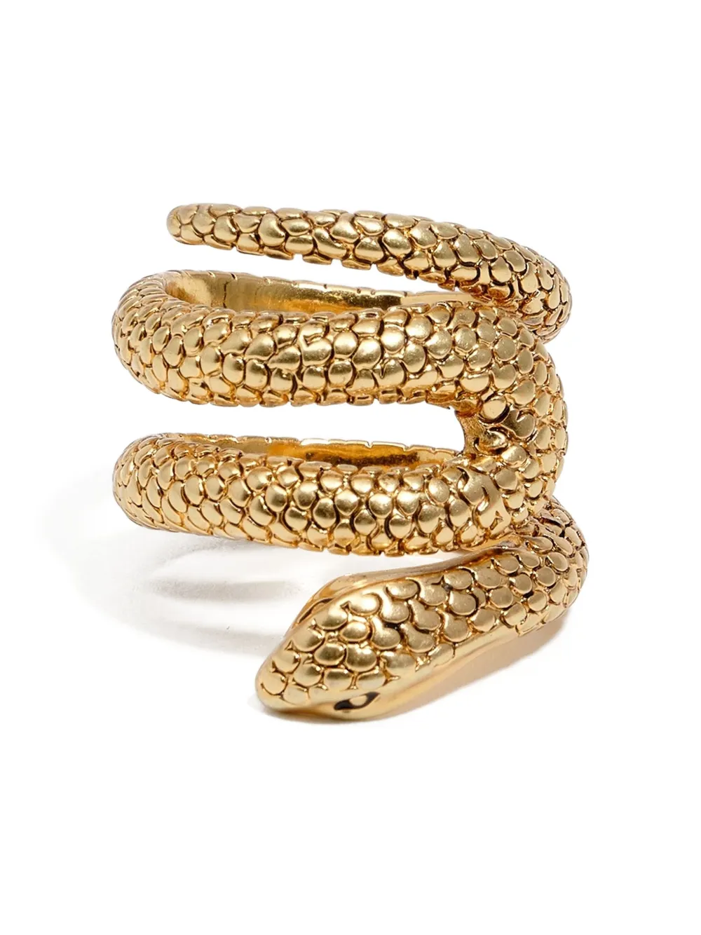 Bimba y Lola textured spiral ring | Gold | Image 1