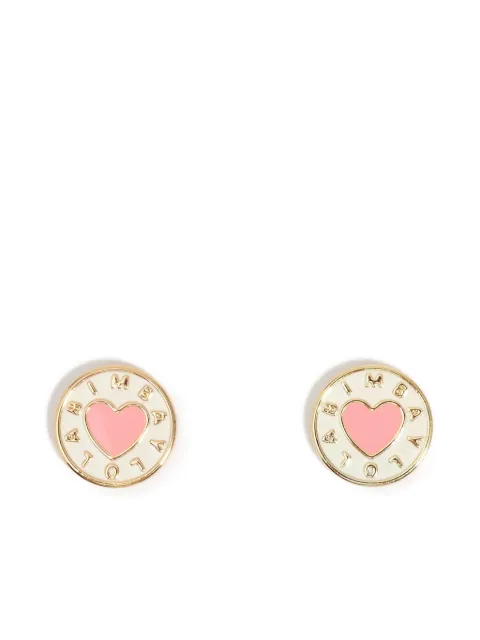 Bimba y Lola heart enamel earrings