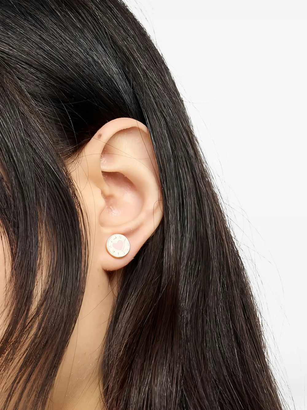 Bimba y Lola heart enamel earrings | Image 2