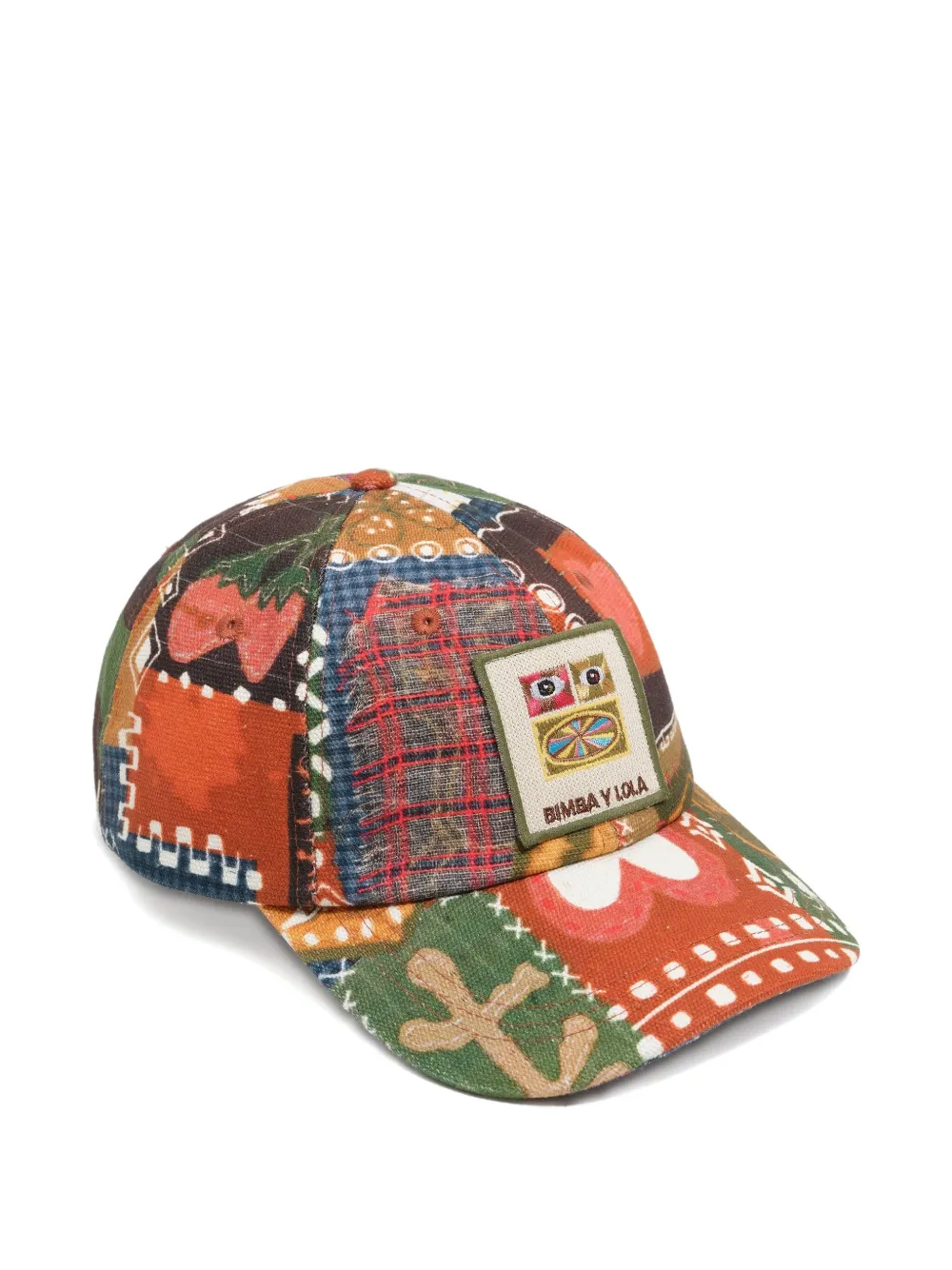 Bimba Y Lola Travellers Patchwork Baseball Cap In Multi