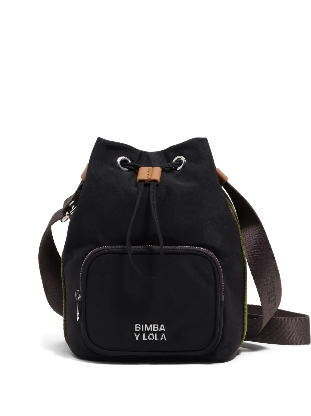 Bimba Y Lola Drawstring Bucket Bag In Black
