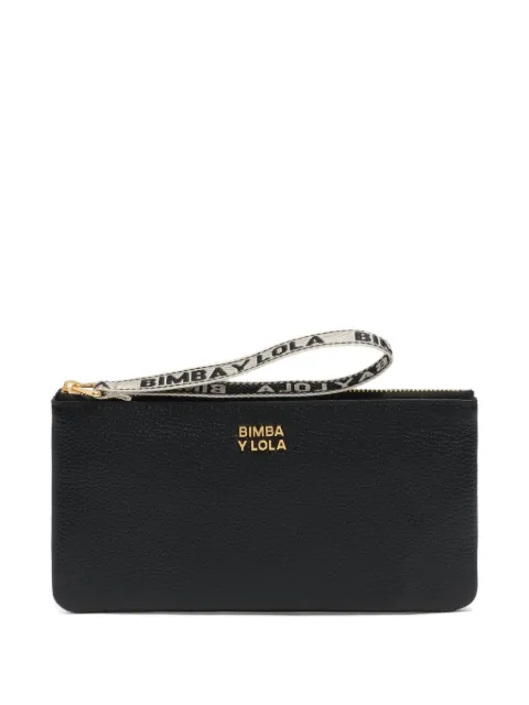 Bimba y Lola leather zip-top pouch
