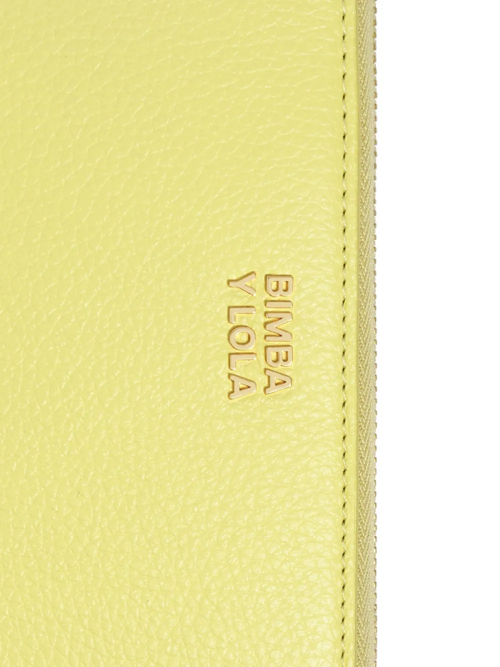 Bimba Y Lola Zip-around Leather Purse In Yellow