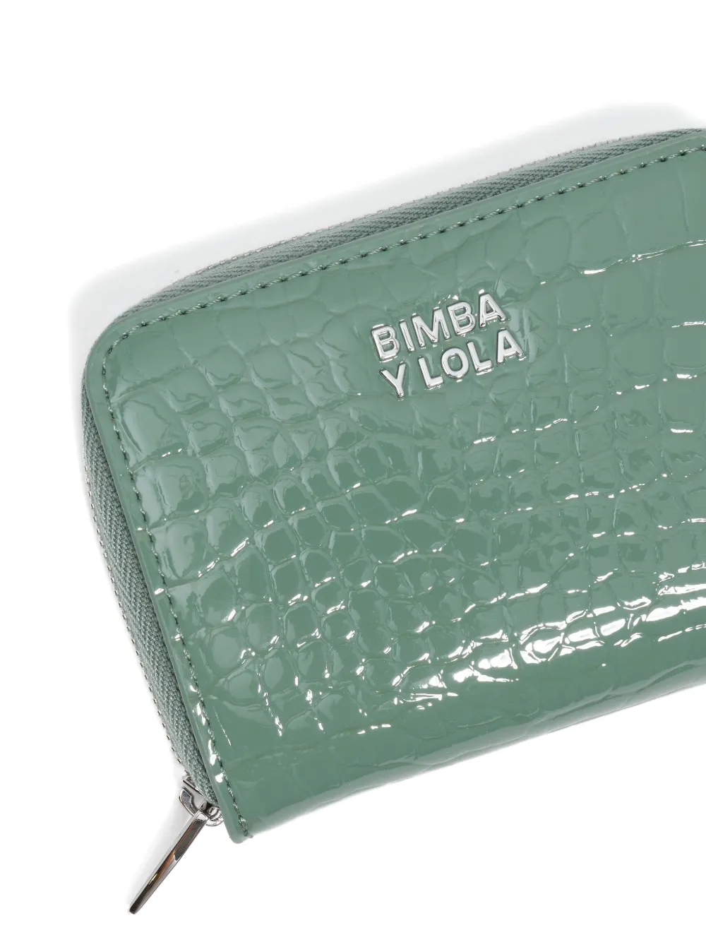 Bimba Y Lola Crocodile-effect Zip-around Wallet In Green