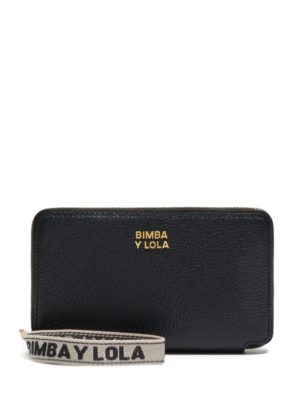 Bimba Y Lola Zip-around Leather Wallet In Black