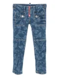 DSQUARED2 Statue of Liberty printed skinny jeans - Blue