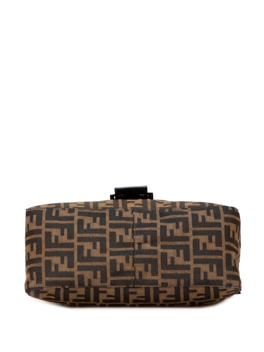 Pre-owned Fendi 20th Century Zucca Canvas Mamma Forever Shoulder Bag In Brown