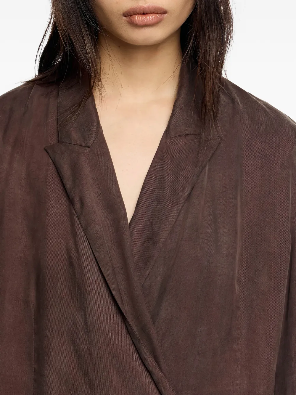 Bimba Y Lola Wrap-front Pocket Jacket In Brown