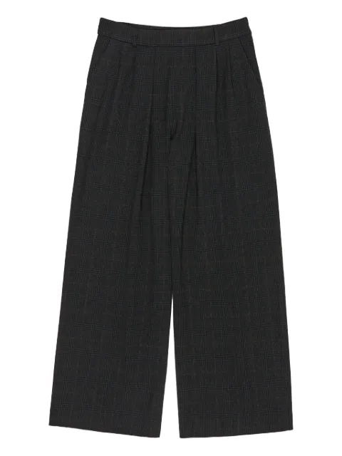 Bimba y Lola pleated check-print trousers