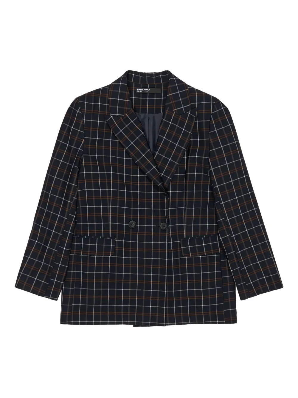 Bimba y Lola double-breasted checked blazer | Blue | Image 1