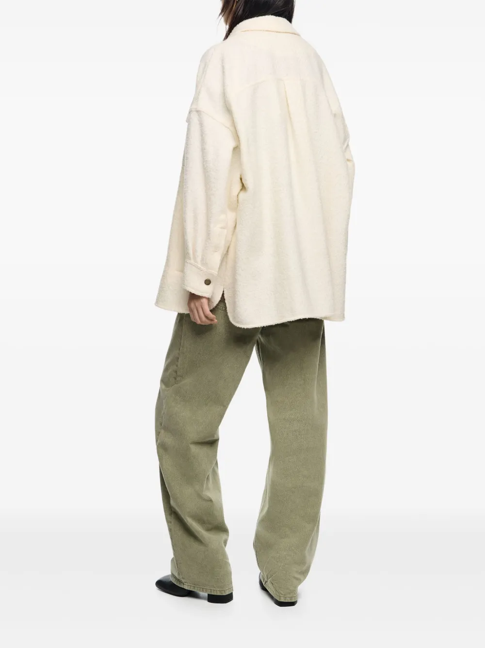 Bimba y Lola Blouse met klepzak en knopen Beige