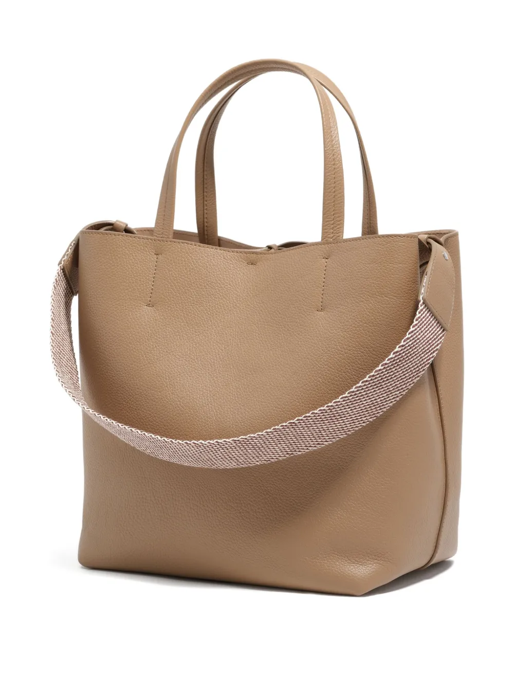 Bimba Y Lola Textured-leather Tote Bag In Brown