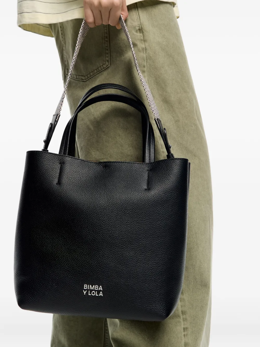 Bimba y Lola Leren shopper - Zwart