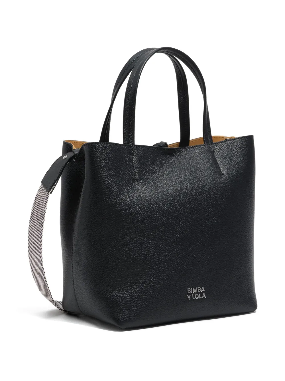 Bimba Y Lola Leather Tote Bag In Black