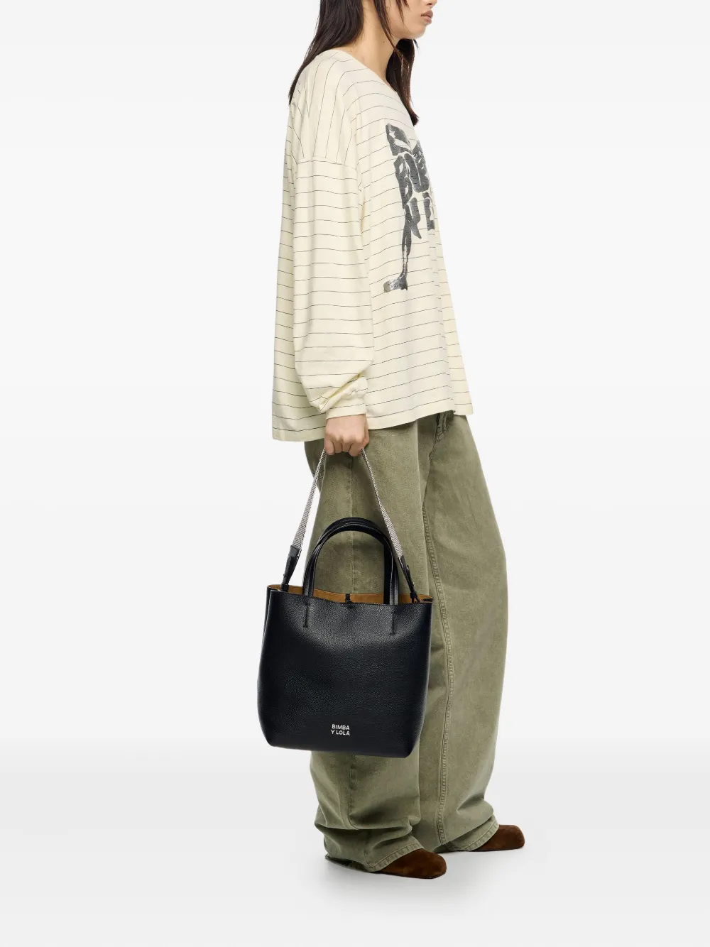 Bimba y Lola レザー トートバッグ - ブラック Bimba y Lola レザー トートバッグ - ブラック
