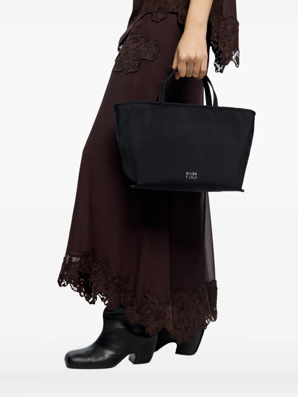 Bimba Y Lola Chihuahua Tote Bag In Black