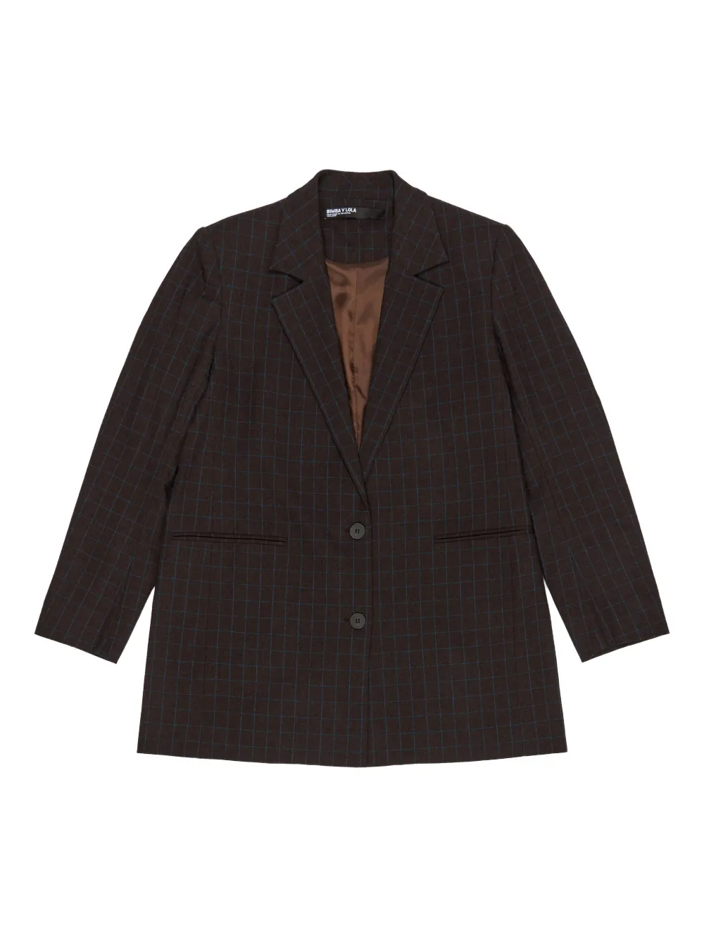 Bimba Y Lola Checked Blazer In Brown