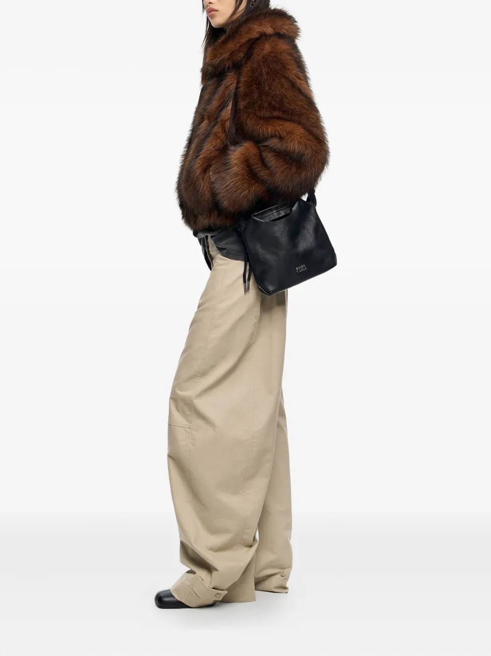 Bimba y Lola Leren shopper - Zwart