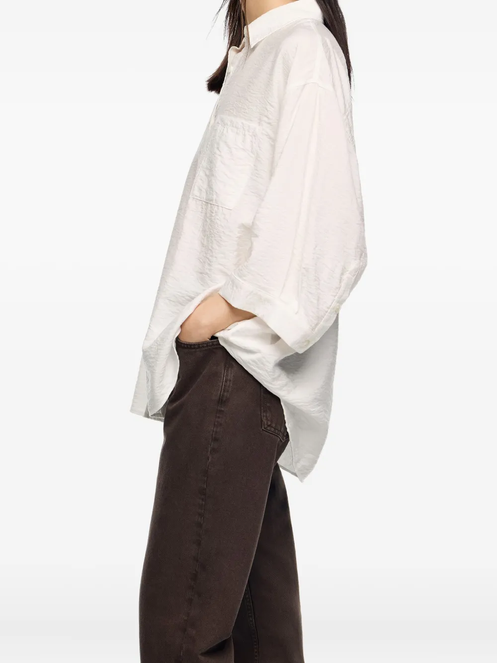 Bimba y Lola Blouse met getextureerde zak Wit