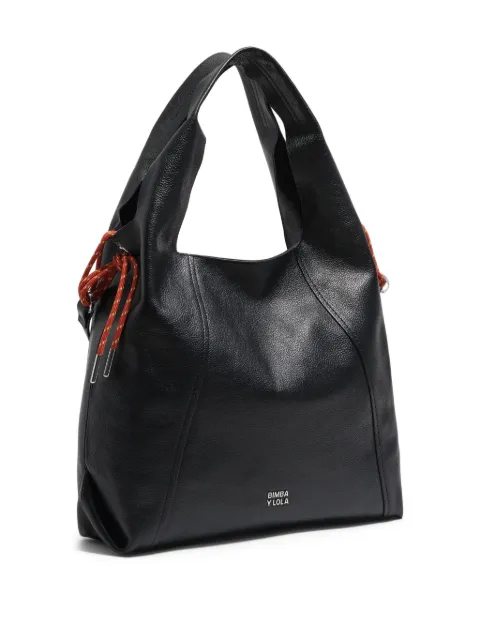 Bimba y Lola large Paper leather drawstring shoulder bag
