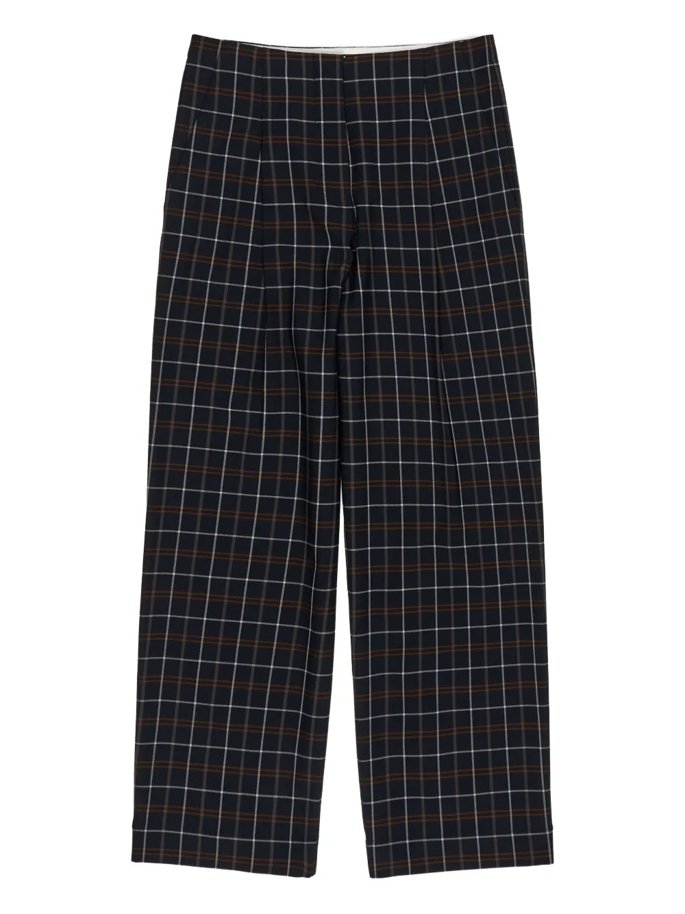 Bimba y Lola チェック プリーツパンツ - ブルー Bimba y Lola チェック プリーツパンツ - ブルー