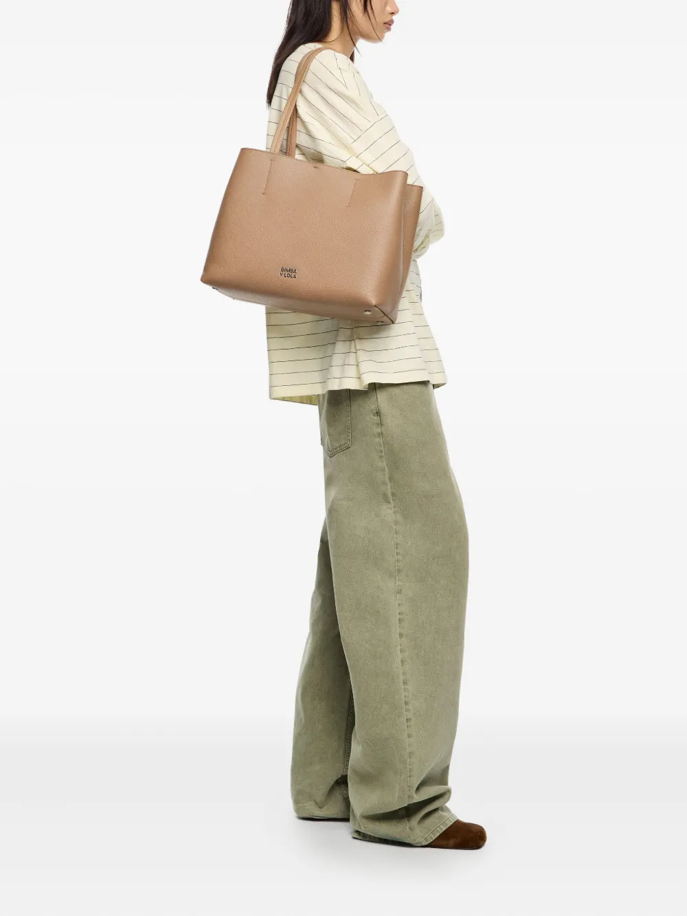 Bimba y Lola Leren schoudertas - Light Brown