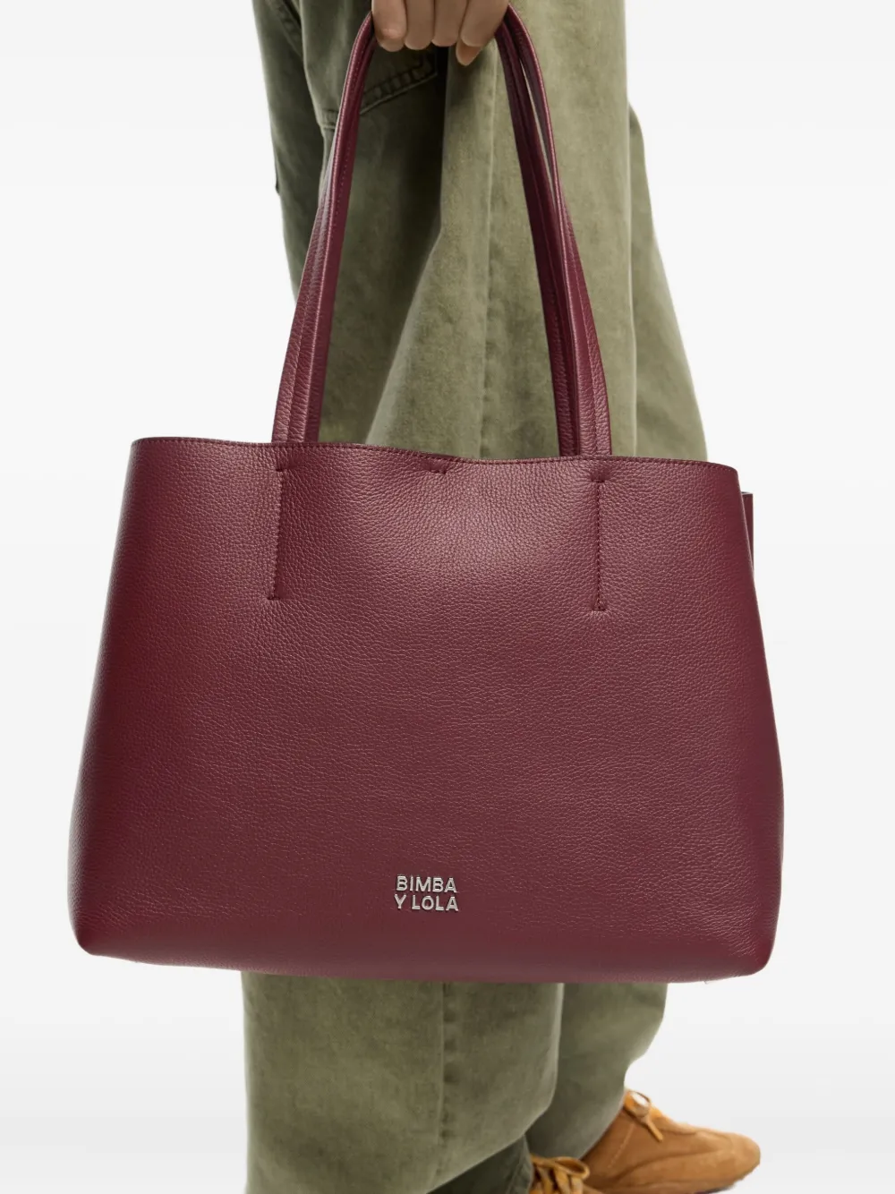 Bimba Y Lola Leather Shoulder Bag In Red