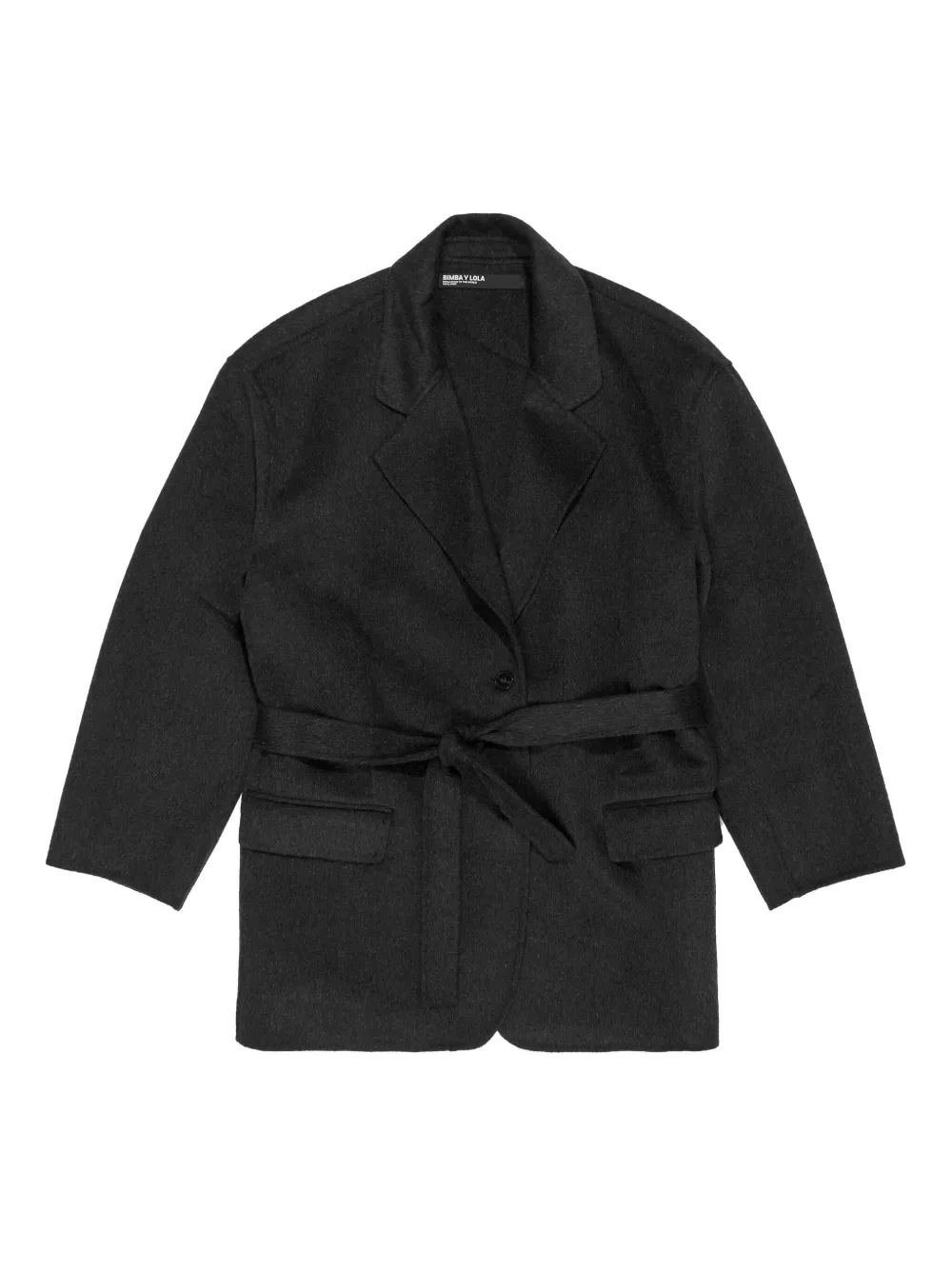 Bimba Y Lola Belted Jacket In Black