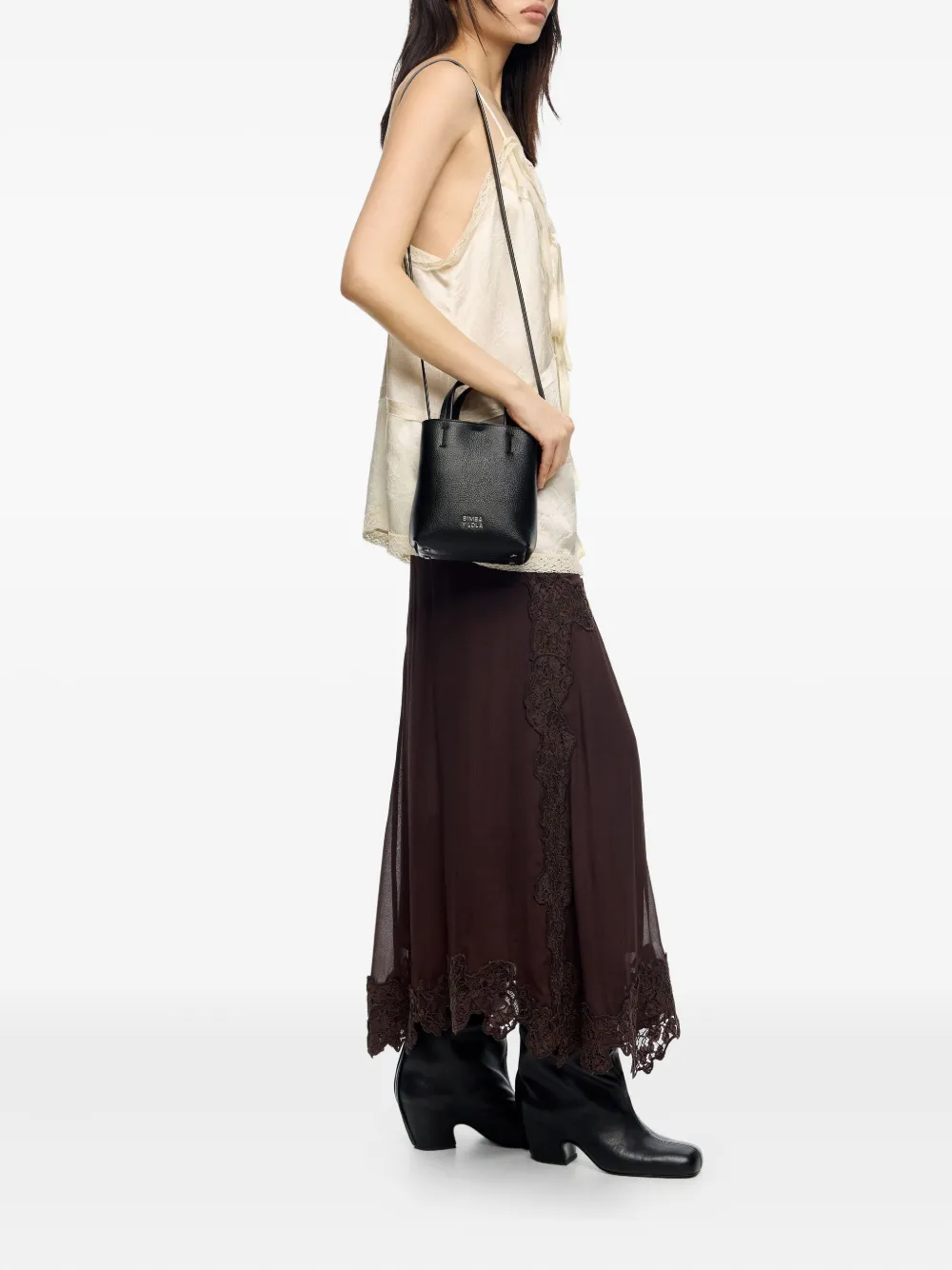 Bimba y Lola レザー トートバッグ - ブラック Bimba y Lola レザー トートバッグ - ブラック