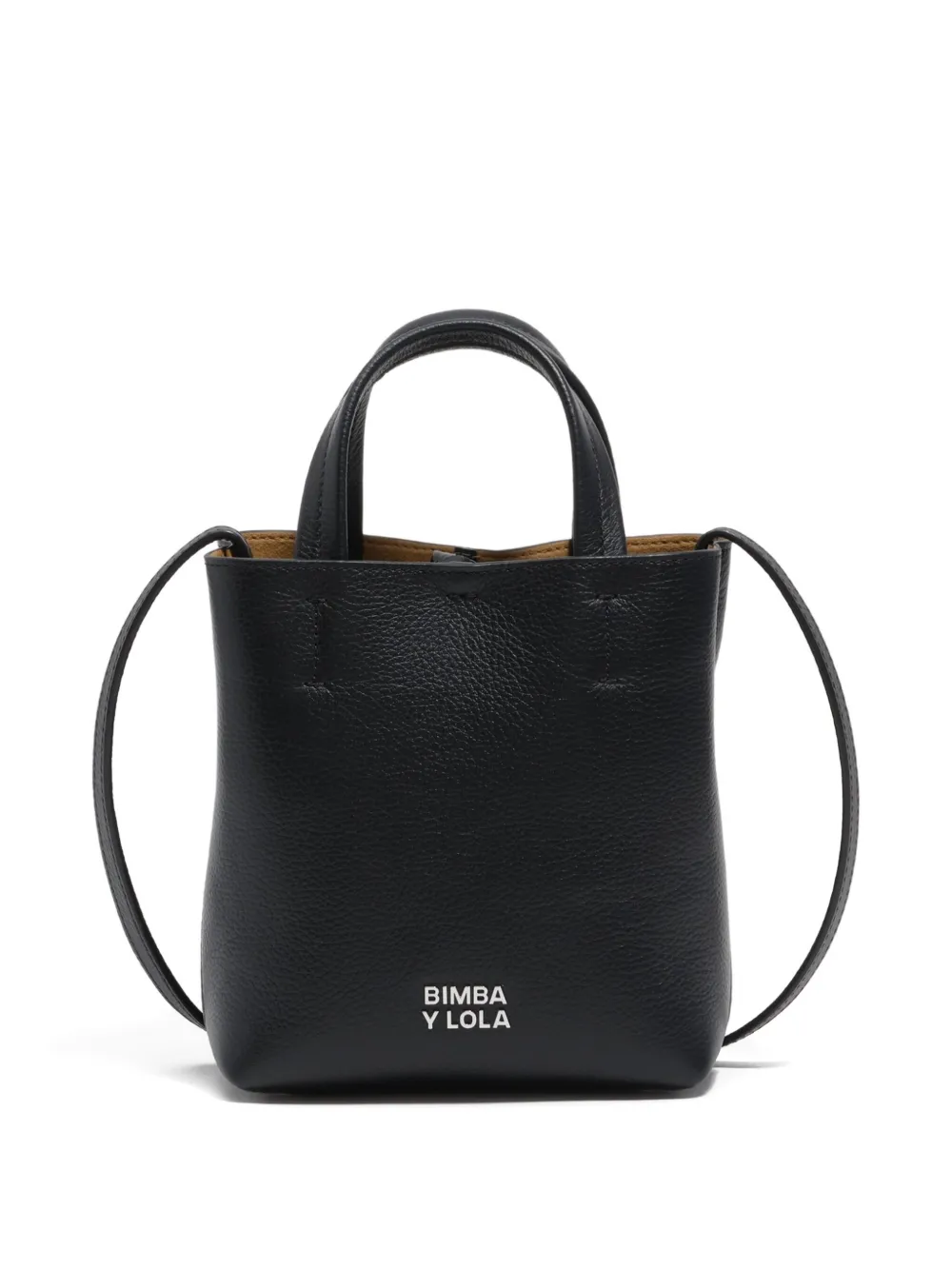 Bimba Y Lola Leather Tote Bag In Black