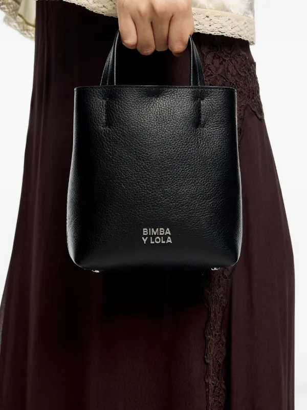 Bimba y Lola Bolso Shopper De Piel Negro FARFETCH ES