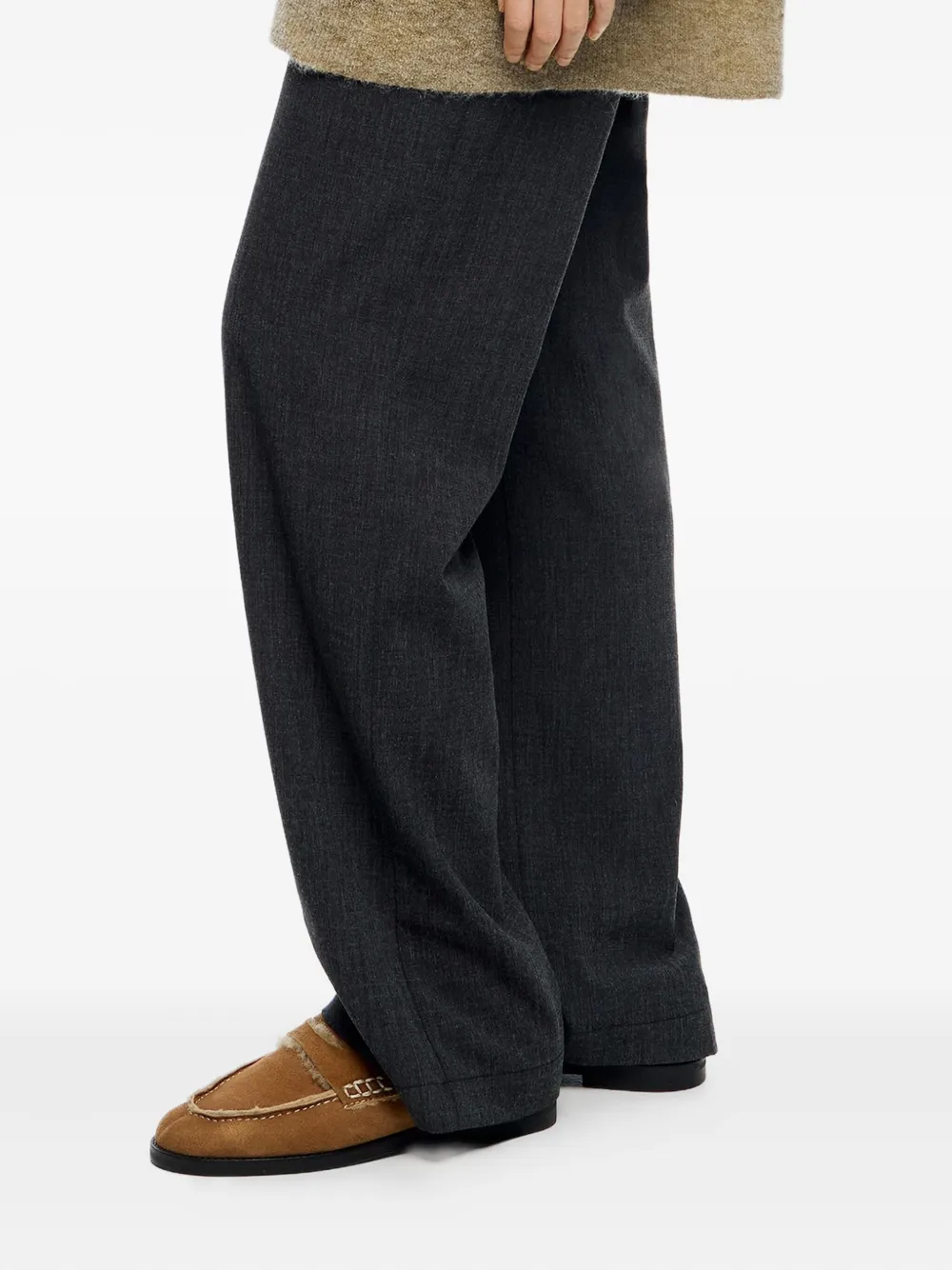 Bimba Y Lola Woven Trousers In Gray