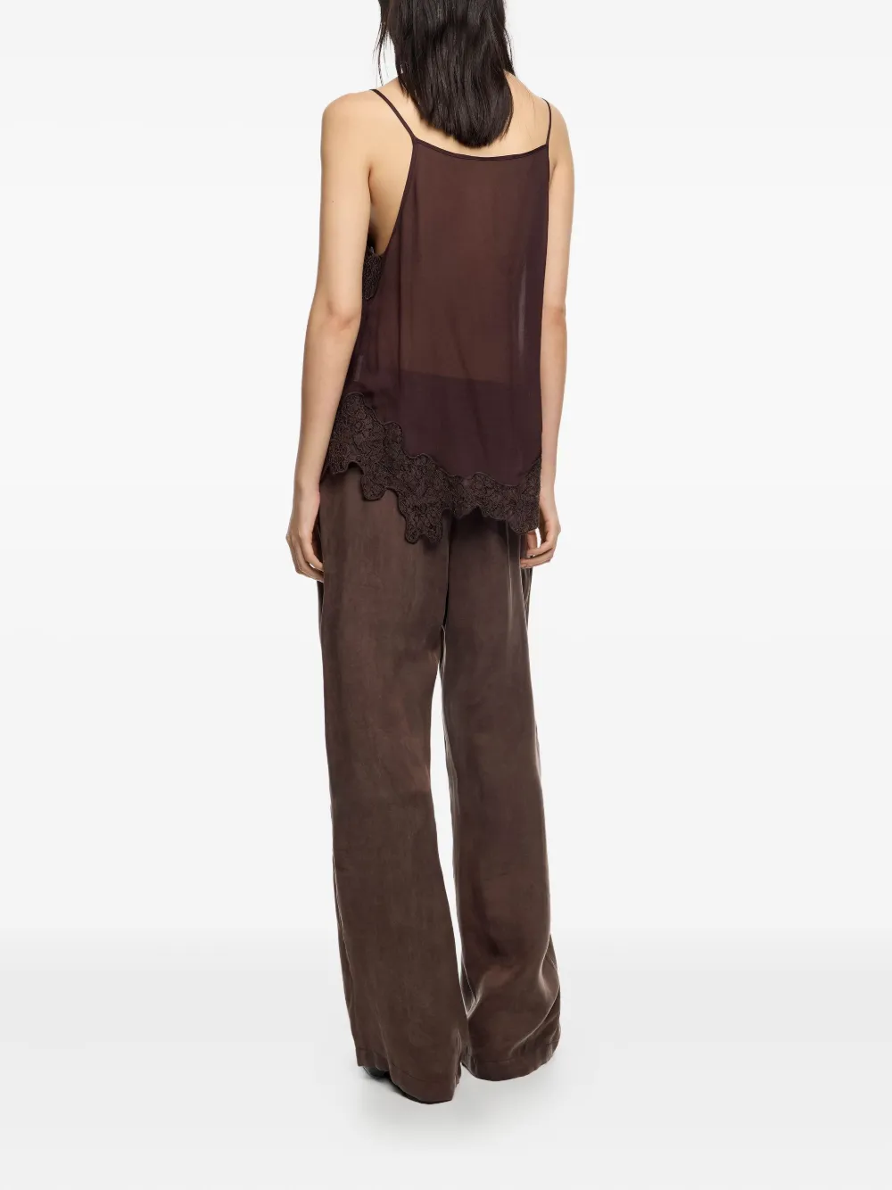 Bimba Y Lola Elasticated Waist Trousers In Brown