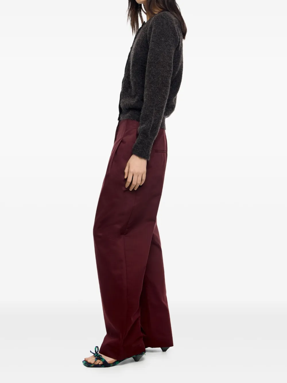 Bimba y Lola Broek met geplooide voorkant Rood