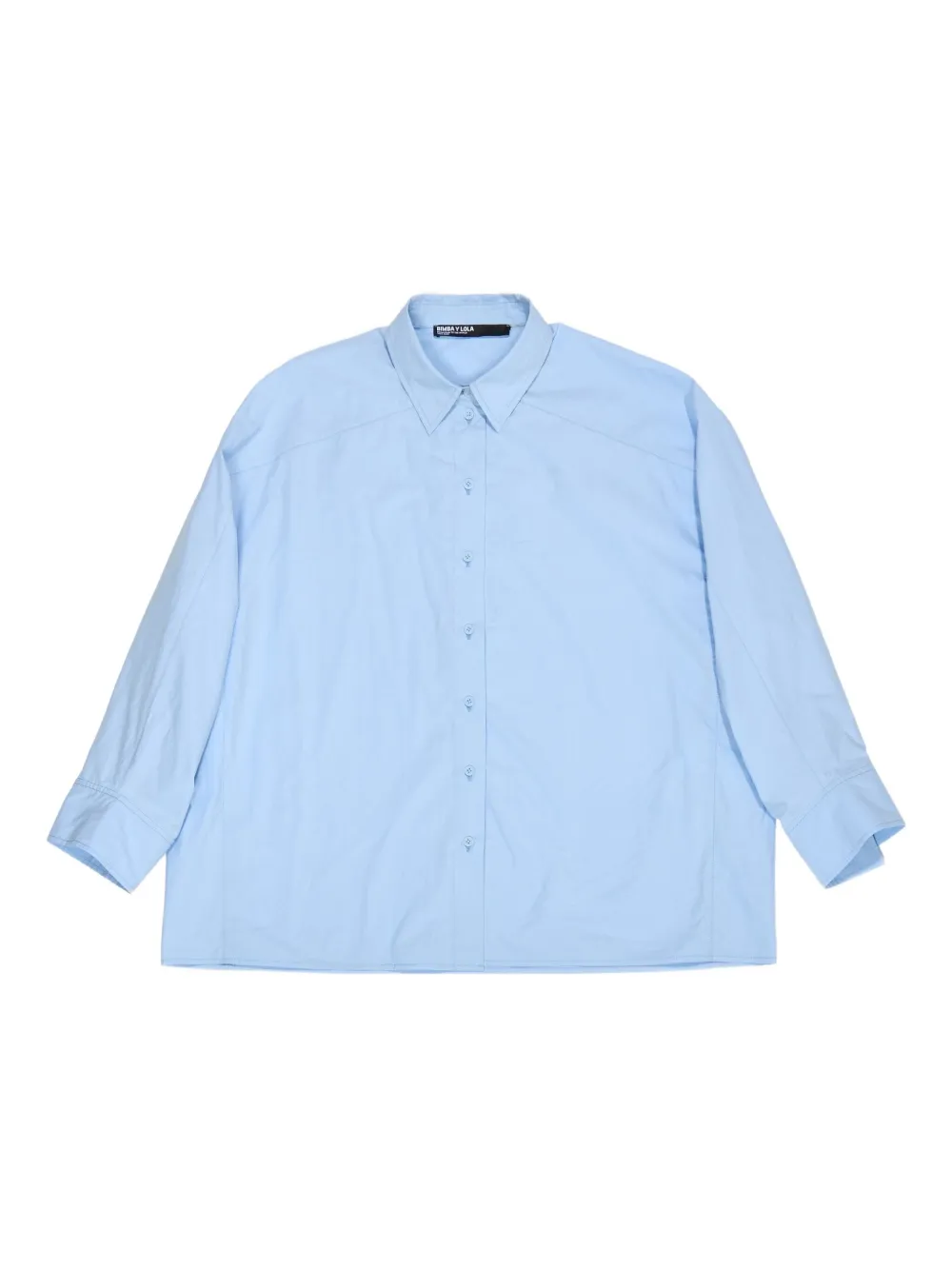 Bimba Y Lola Button-down Cotton Shirt In Blue