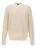 BOSS herringbone crew-neck sweater - Neutrals