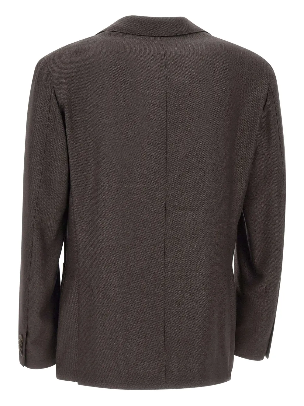 Corneliani Textured Narrow-lapels Blazer In Brown