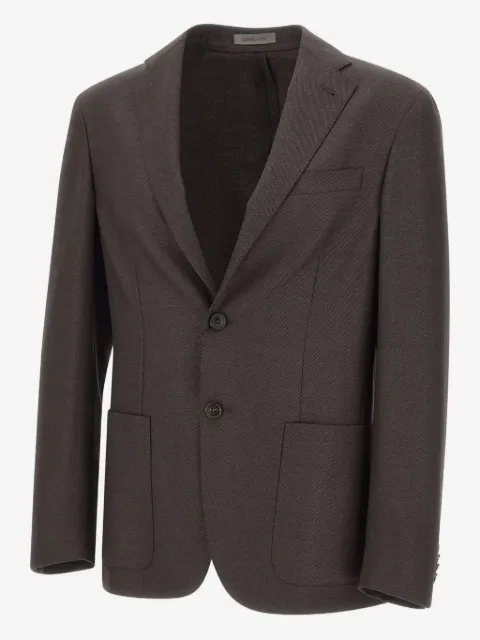 Corneliani بليزر بملمس مميز وطية صدر ضيقة