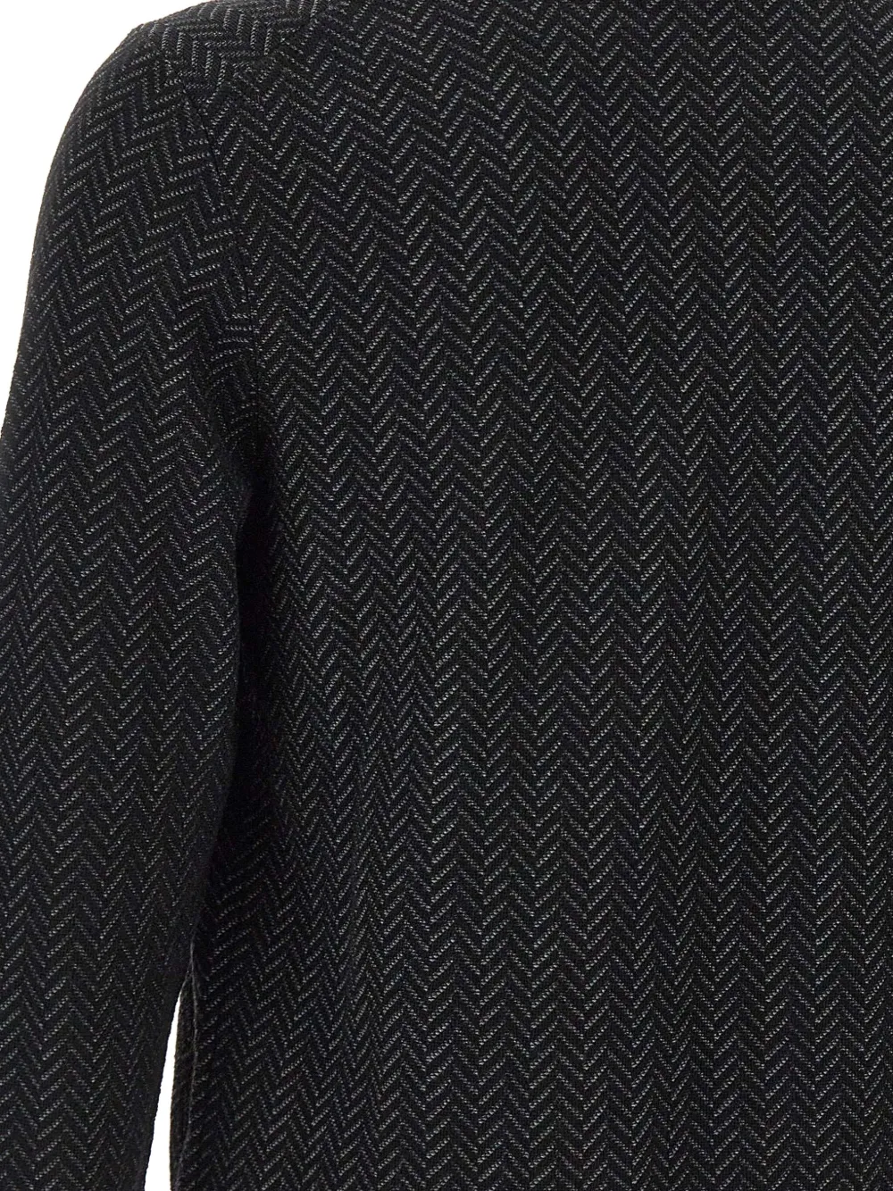 BOSS Trui met ronde hals en visgraatpatroon Zwart