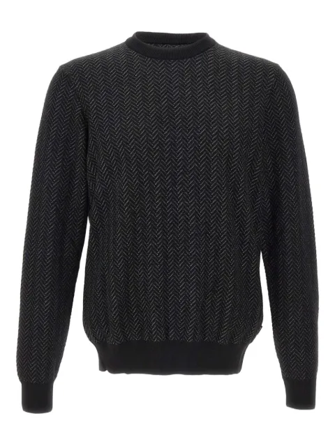 BOSS herringbone crew-neck sweater