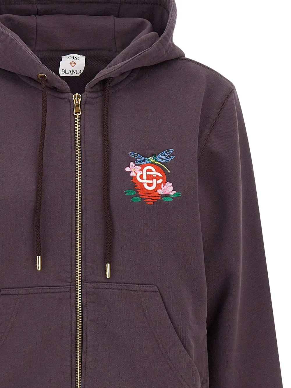 Casablanca Hooded Sweatshirt With Drawstring And Pockets In Black