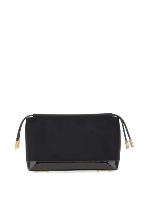 Elisabetta Franchi drawstring patent-trim clutch bag