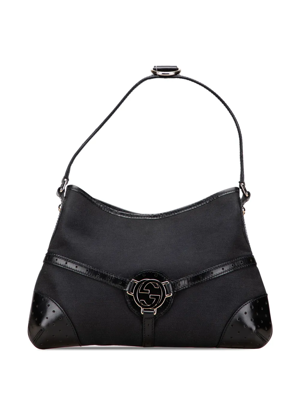 Gucci Pre-Owned 2000-2015 キャンバス レインズ ホーボーバッグ - ブラック Gucci Pre-Owned 2000-2015 キャンバス レインズ ホーボーバッグ - ブラック