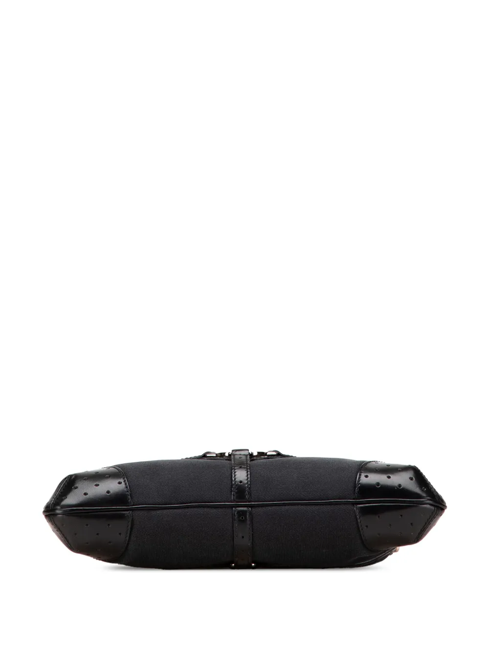 Pre-owned Gucci 2000-2015 Canvas Reins Hobo Bag In Black